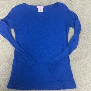 Lily Pulitzer long sleeve blue linen sweater size xs